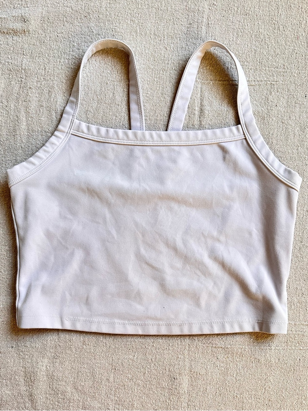 Wild Fable White Cropped Tank Top Built In Shelf Bra Size Small